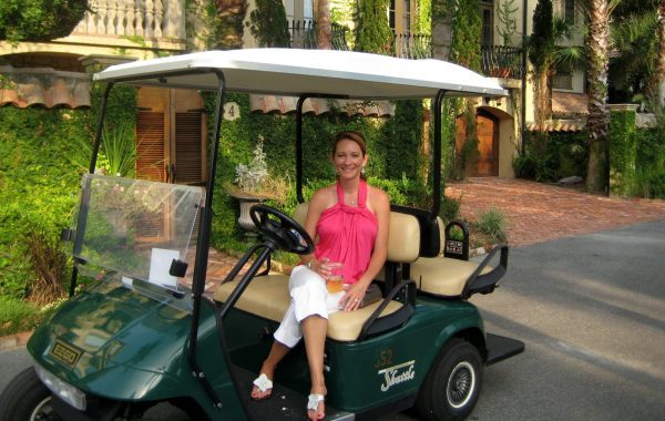 Golf cart on Amelia Island, FL