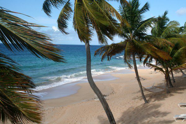 View from my balcony at Curtain Bluff