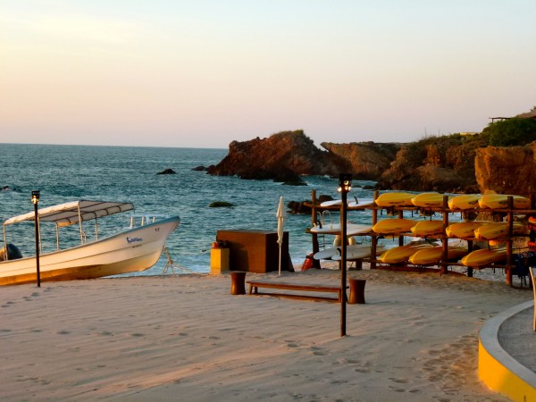 On the beach at Four Seasons Punta Mita