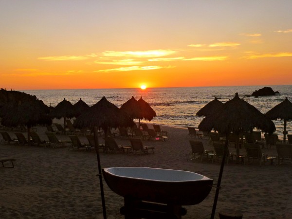 A typical evening at the Four Seasons Punta Mita