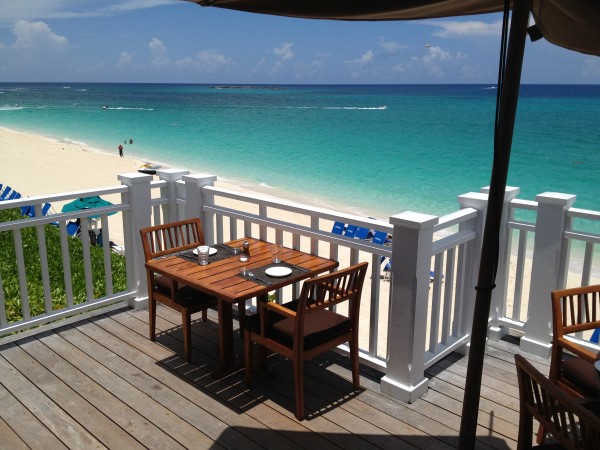 Table with a view at Dune, One & Only Ocean Club