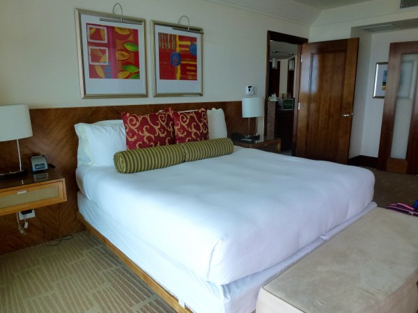 Master bedroom in Oceanview Suite at The Reef Atlantis