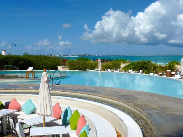 Oceanfront infinity pool at Regent Palms