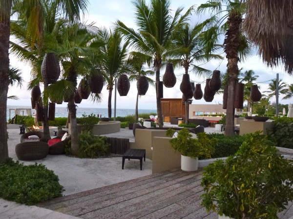 Oceanfront lounge at Grace Bay Club