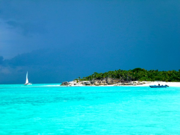 Nearby, uninhabited beach