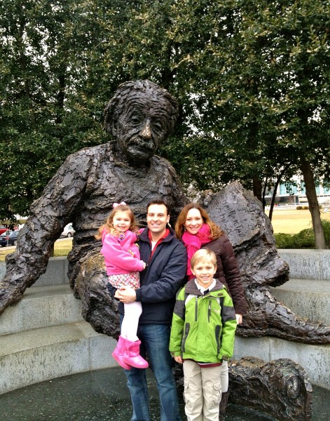 Einstein sculpture at the Academy of Sciences