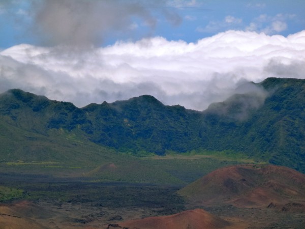 Haleakala's crater, 10,000 feet above sea level