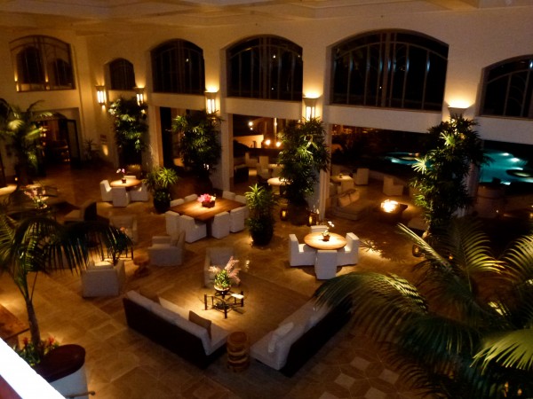 Evening in lobby at Four Seasons Manele Bay