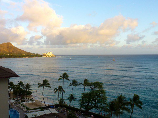 View of Diamond Head from my room at Halekulani