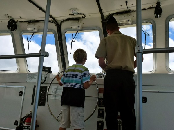 Our private guide arranged for my son to drive the boat back from the USS Arizona...Priceless
