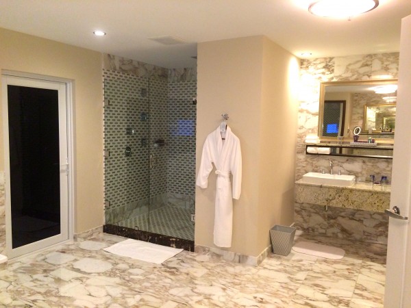 Ritz-Carlton Suite master bathroom at Ritz-Carlton Aruba