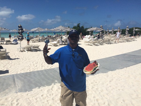 Ritz-Carlton Aruba beach attendant