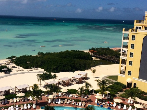 Ritz-Carlton Aruba club lounge balcony