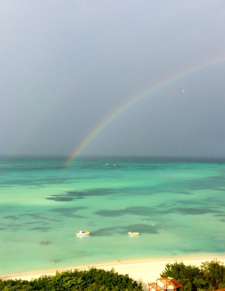 Rainbows are frequent sitings on Aruba. I took this photo from my balcony