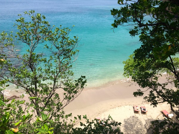 The beach at Cap Maison, St. Lucia