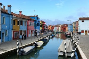 The multi-colored houses of Burano