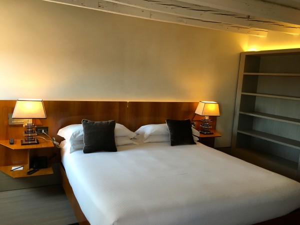 The master bedroom area in a Premium Suite, Hotel L'Orologio