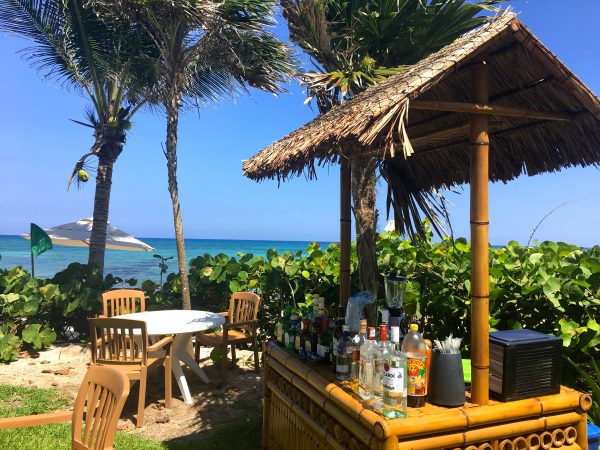 The tiki bar at Las Villas Akumal