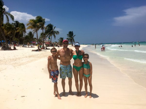 My family on Playa Paraiso, Tulum