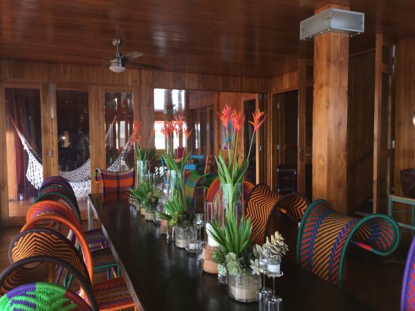 Table set at Sweet Bocas villa