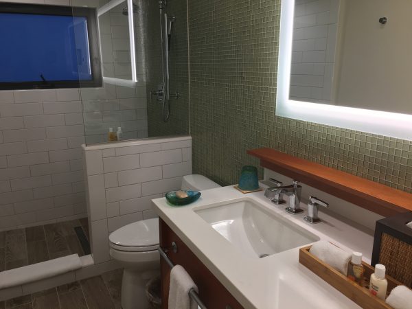 Renovated Premium Beachfront bathroom at Caneel Bay