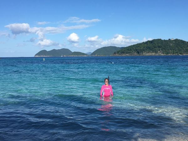 Snorkeling on Hawksnest Beach