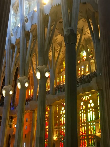 Interior view of the Sagrada Familia, Barcelona