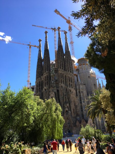 Sagrada Familia exterior view, Barcelona