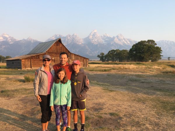 Pretty view of Moulton Barn in Grand Teton National Park