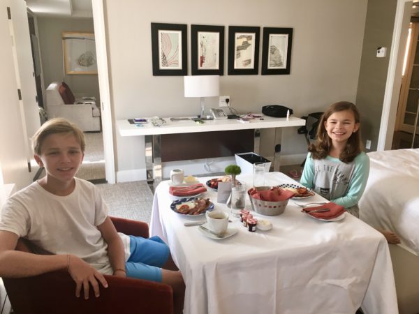 Breakfast in served at the Four Seasons Washington, D.C.