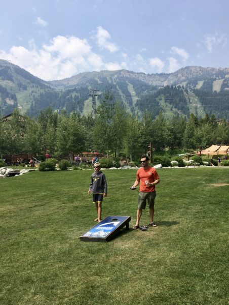 Cornhole time, Jackson Hole, Wyoming