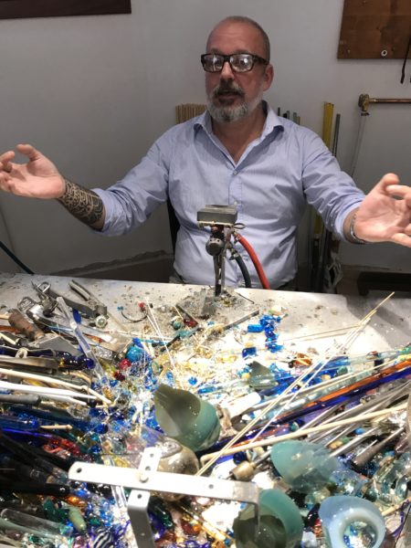 Glass-blower in Venice, Italy