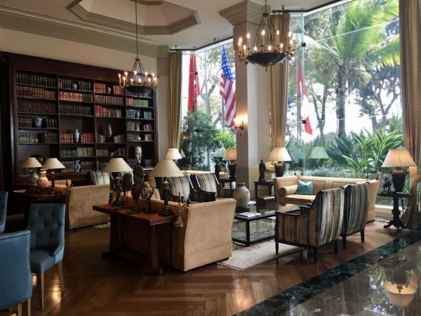 The lobby at Belmond Miraflores Park in Lima, Peru