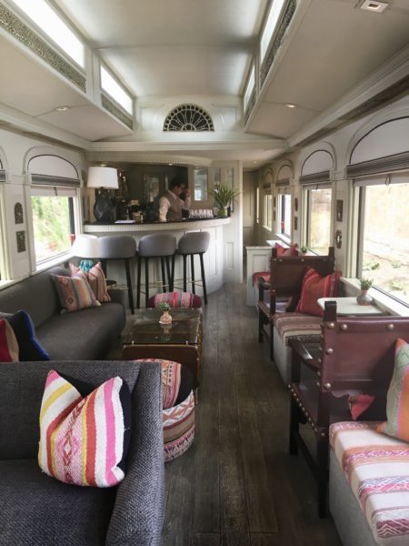 Travelling onboard Belmond train in Peru