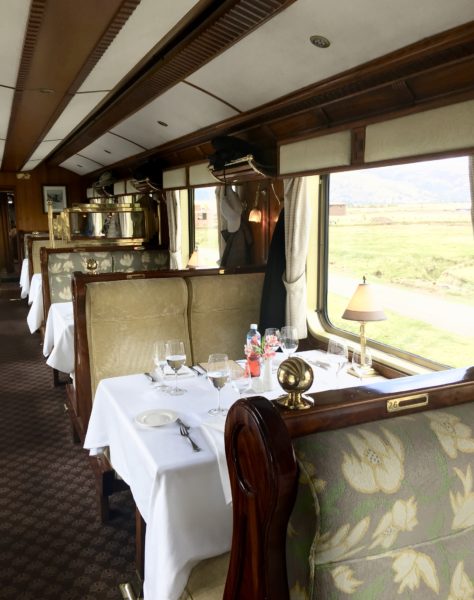 Belmond Hiram Bingham dining car