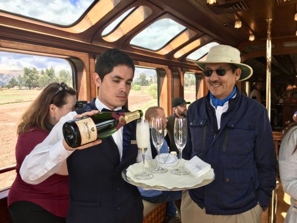 Bar car on the Belmond Hiram Bingham