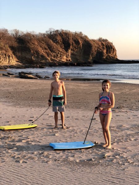 On the beach at Morgan's Rock, Nicaragua