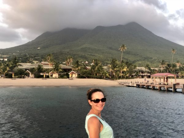 On the dock at the Four Seasons Nevis
