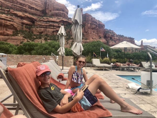 Relaxing by the pool at Enchantment