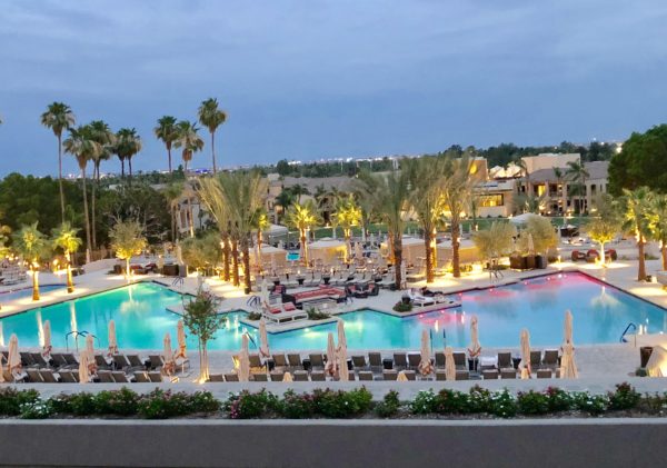 Outdoor bar area at The Phoenician