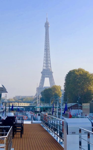 Eiffel Tower view from Uniworld's Joie de Vivre