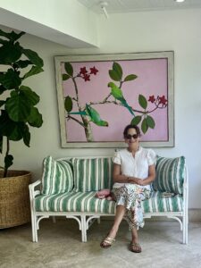 In the lobby at Cobblers Cove